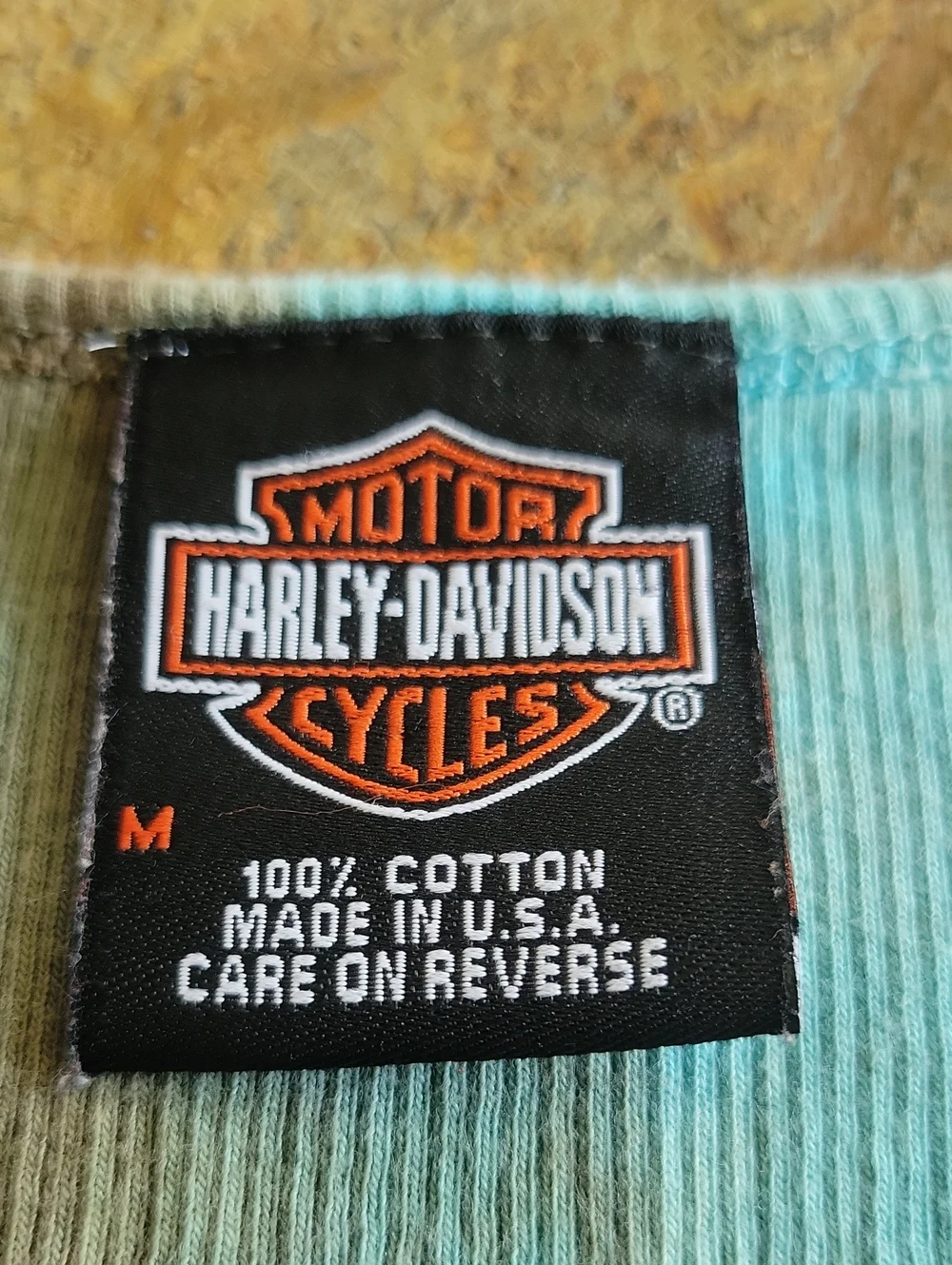 Harley-Davidson Tank Top Medium Blue Tie-dye Vintage